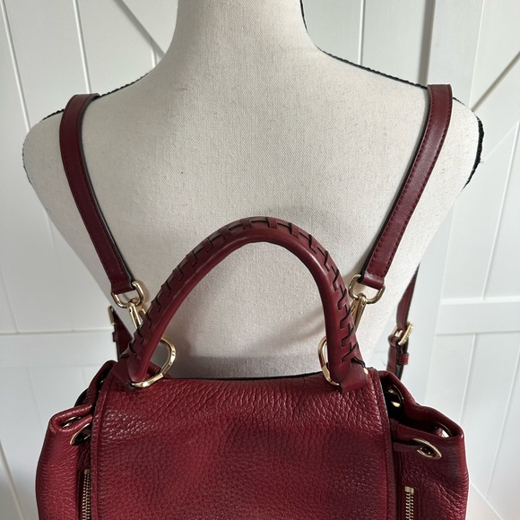 EUC Michael Kors Viv Large Leather Backpack - Purse Brandy Color - Picture 3 of 10